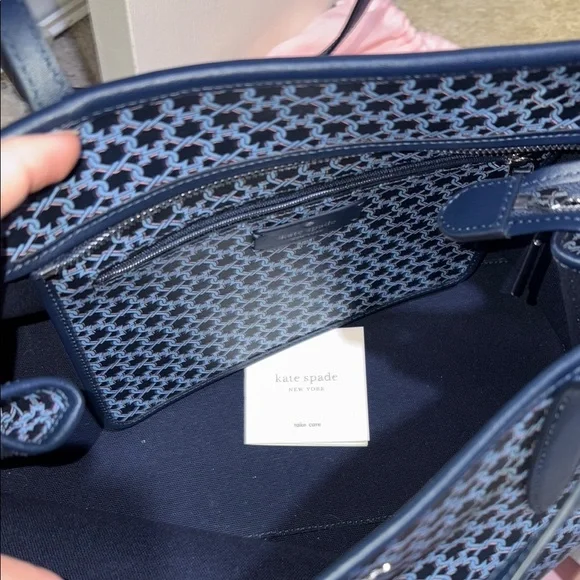 Kate Spade Blue Link Patterned Tote Bag and Wallet Set - Picture 5 of 9